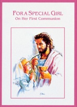 FIRST COMMUNION CARD,GIRL,8PCK