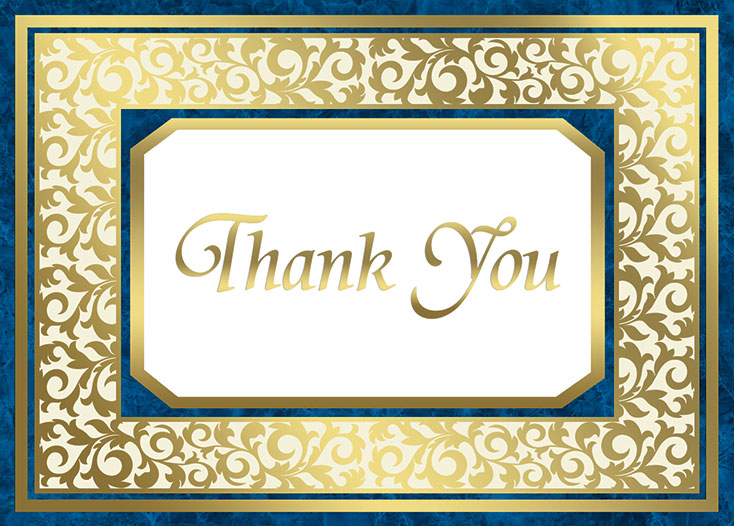 Gold Foil Thank You Card