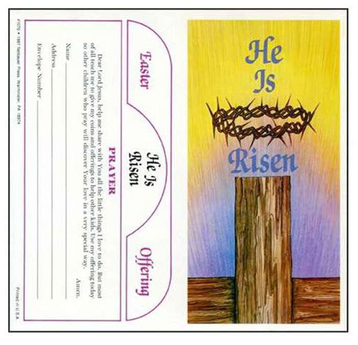 $5 He is Risen, Easter Coin Folder