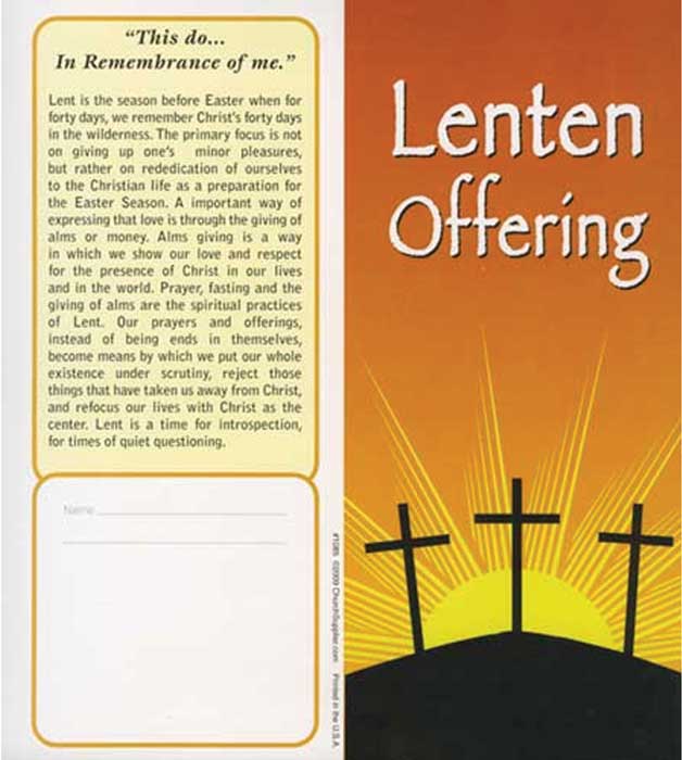 Lenten Offering Gleaner, $40 Yield