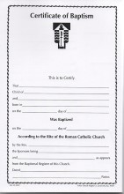 Baptism Certificate Pad