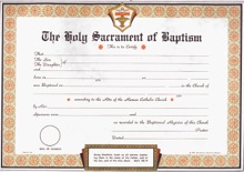 Baptism Certificate Pad