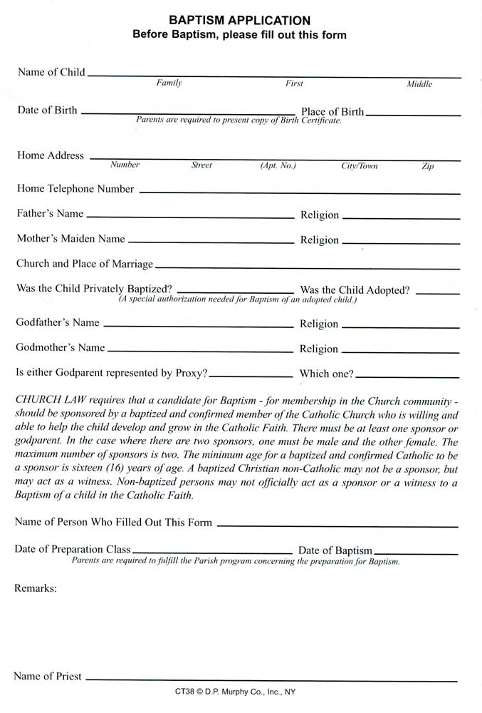 Baptism Application Pad