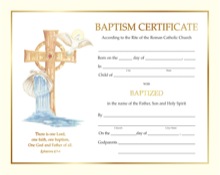 Baptism Certificate