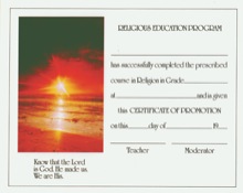Religious Education Certificate WITHOUT Envelopes