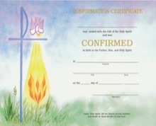 Confirmation Certificate with Envelpoes