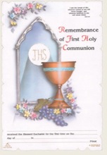 First Communion Certificate