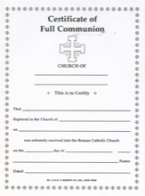 Reception into Full Communion Pad
