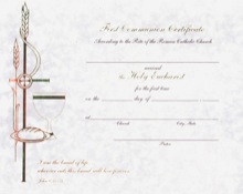 First Communion Certificate