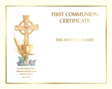 First Communion Certificate With Envelopes