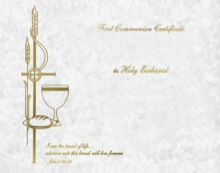 First Communion Certificate With Envelopes