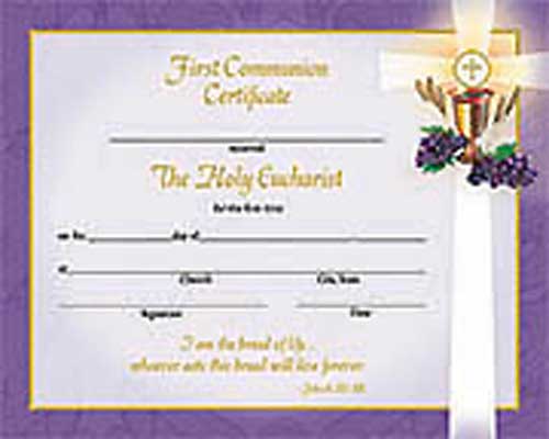 First Communion Certificate