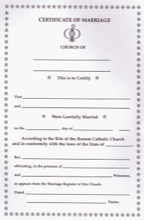 Marriage Certificate Pad