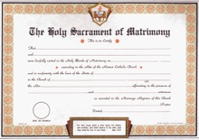 Marriage Certificate Pad