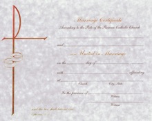 Marriage Certificate - Gold Foil Highlight