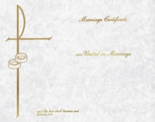 Marriage Certificate Gold Foil