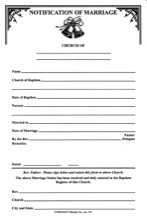 Marriage Notification Pad