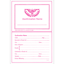 Confirmation Name Certificate Card