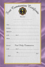 Bilingual First Communion Certificate