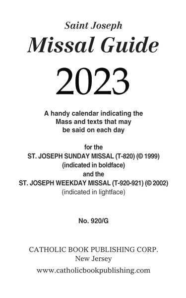 Guide for the St. Joseph Weekday Missal