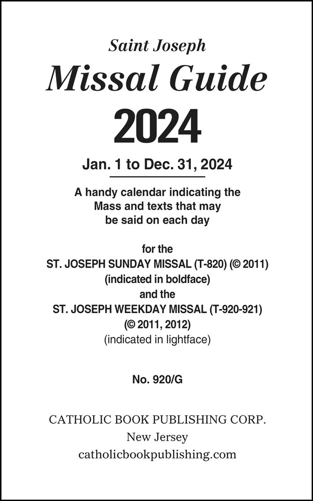 Guide for the St. Joseph Weekday Missal