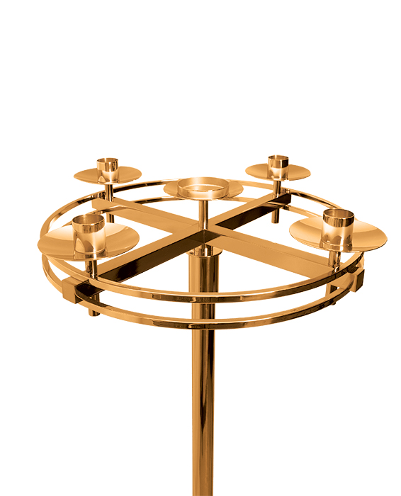 Brass Advent Wreath Top 23" Dia.