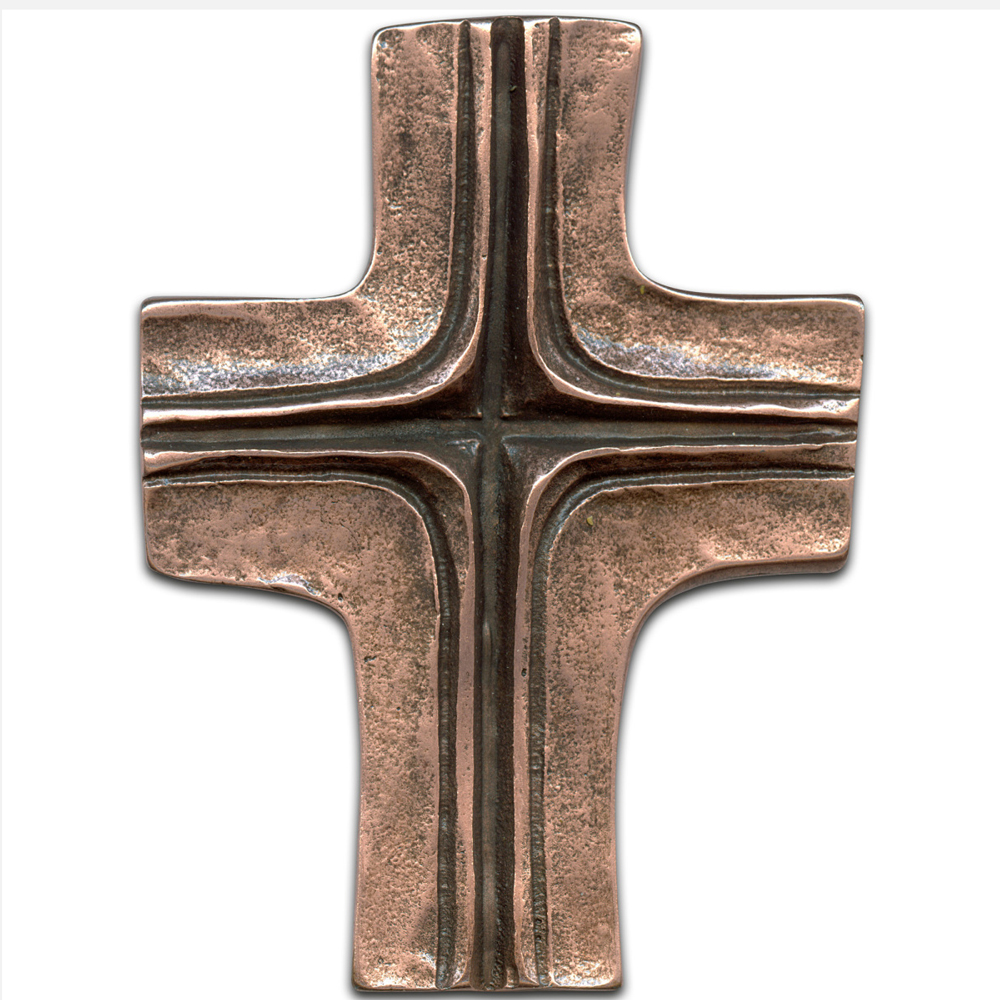 4" Bronze Colored Brass Cross