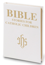 Bible Stories for Children - Deluxe White Leather Cover