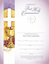 First Communion Certifica