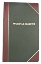 Marriage Register - Black and Gold Lettering Cover