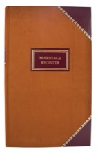 Deluxe Marriage Register - 9" x 14"