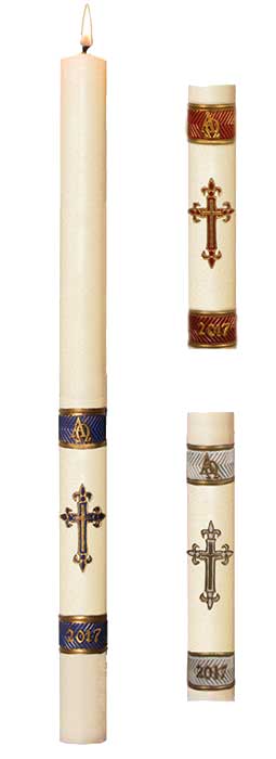 Fleur De Lis Paschal Candle 51% Beeswax