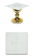 Flared Cross Motif Chalice Pall