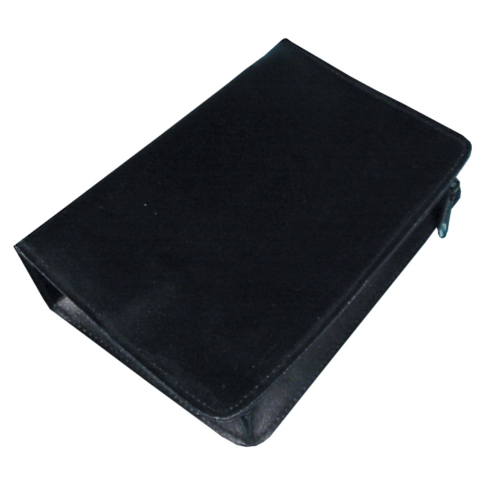 Black Leather Zipper Missal Cover