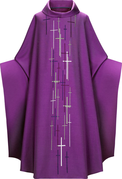 Cross Collection Purple/Muave Chasuble