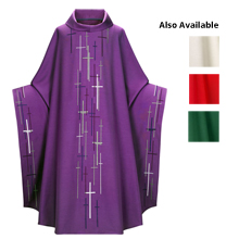 Monastic Cross Chasuble With cross lined sleeves