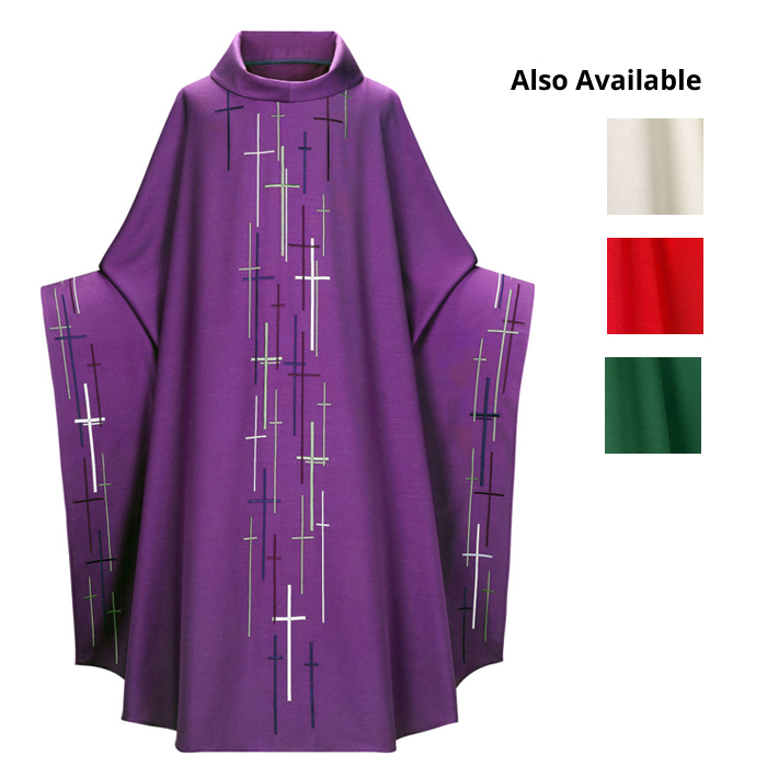 Monastic Cross Chasuble With cross lined sleeves