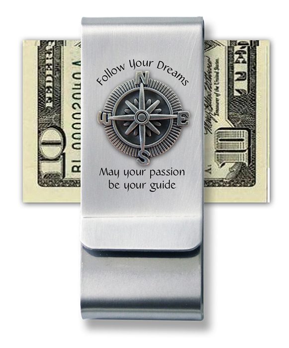 Compass Money Clip