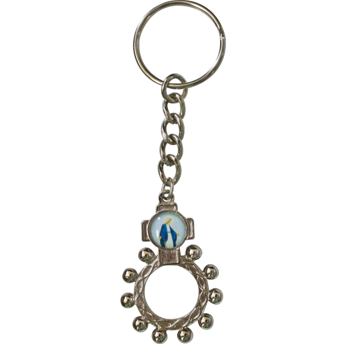 Our Lady of Grace Rosary Key Chain