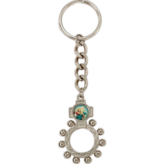 Patron Saint Rosary Key Chain