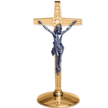 Textured Line Bronze Altar Crucifix