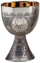 Brass Celtic Evangelists Sterling Cup Chalice