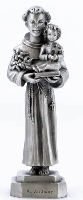 St. Anthony Pewterette Statue