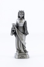 St. Barbara Pewterette Statue