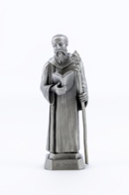 St. Benedict Pewterette Statue