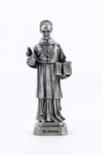St. Charles Pewterette Statue