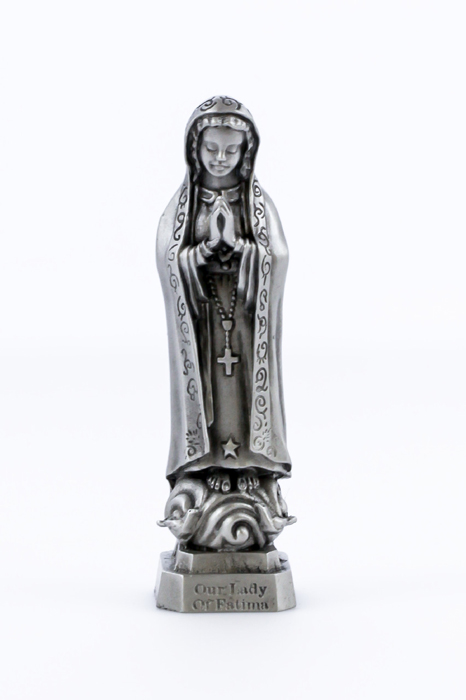 Our Lady of Fatima Pewterette Statue