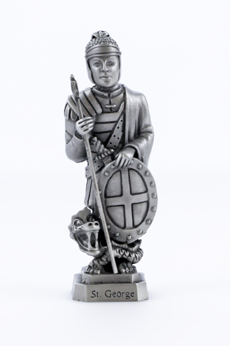 St. George Pewterette Statue