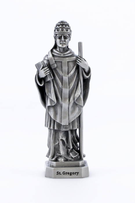 St. Gregory Pewterette Statue