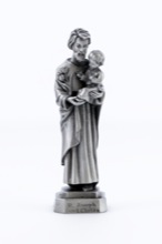St. Joseph and Child Pewterette Statue